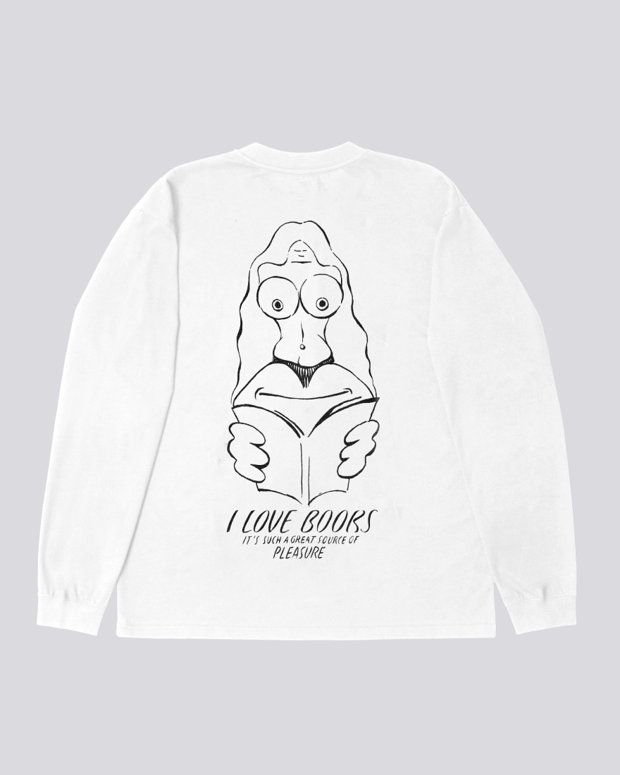 EDWIN I Love Books T-Shirt LS White