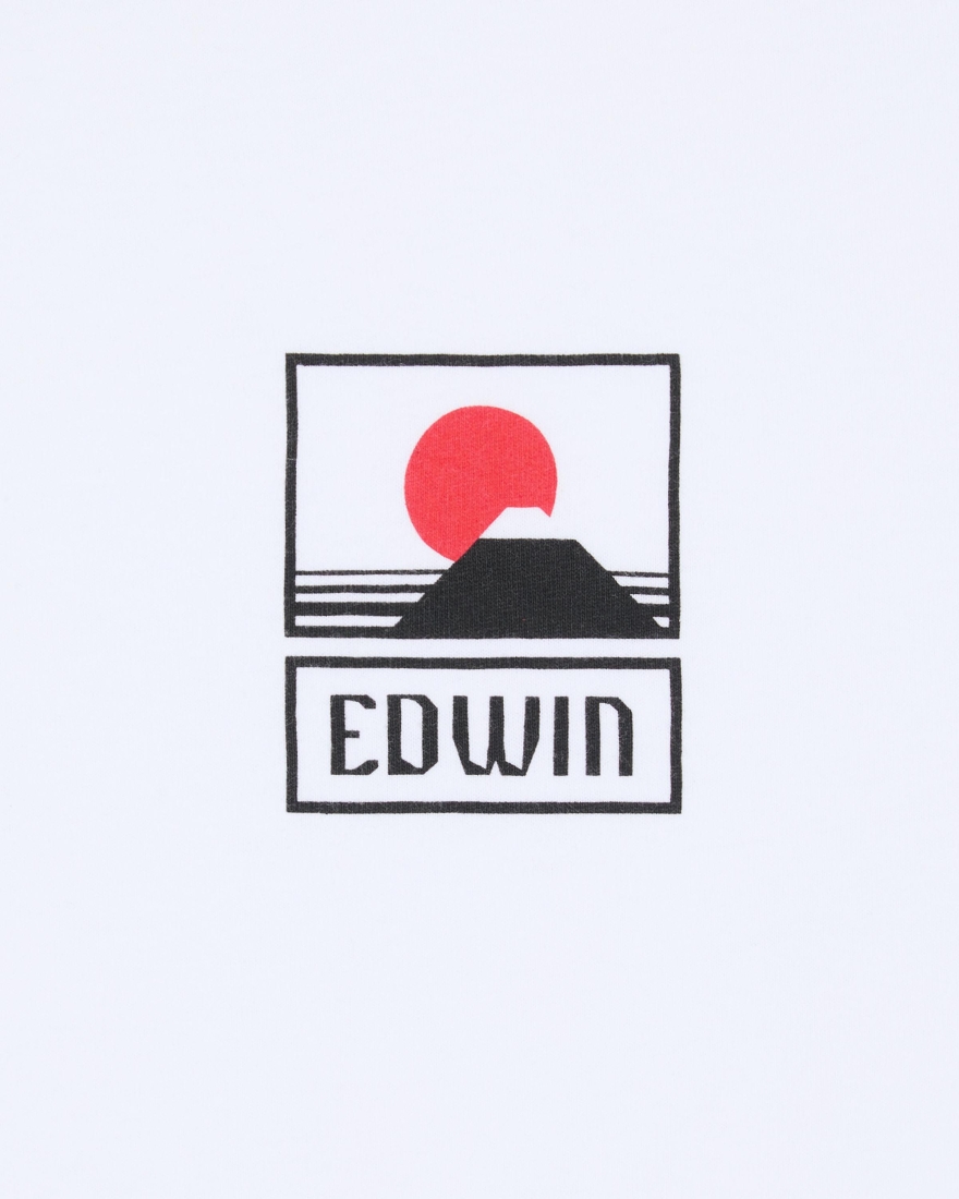 EDWIN Sunset On Mt Fuji T-Shirt White