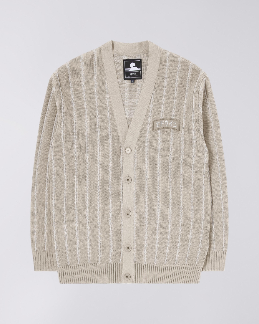 EDWIN Vega Cardigan Beige x White