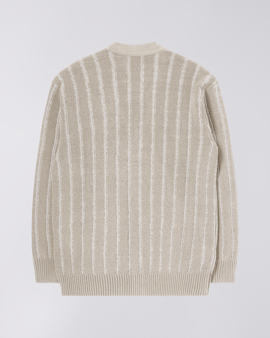 EDWIN Vega Cardigan Beige x White