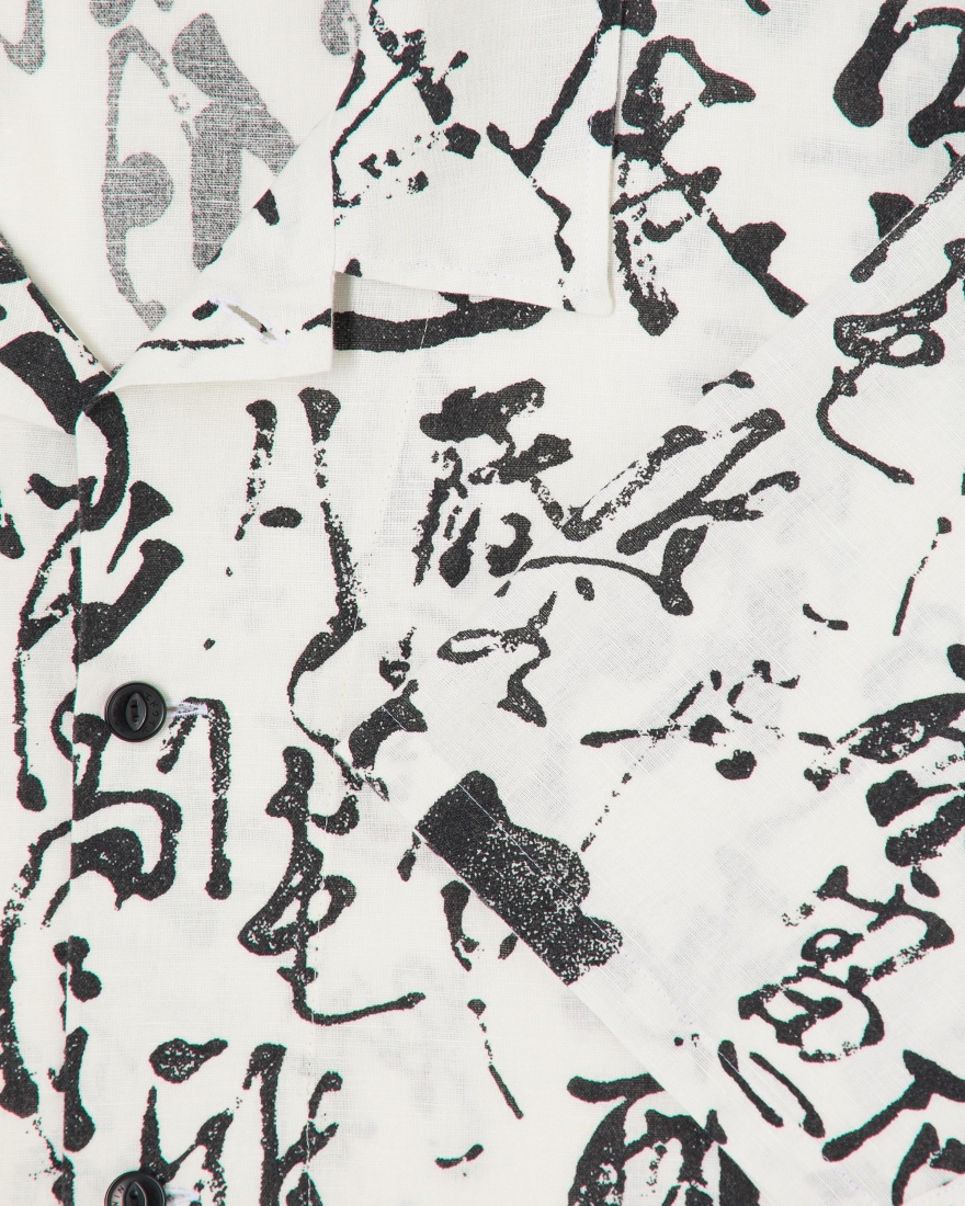 EDWIN Private Letter Shirt SS Black / White