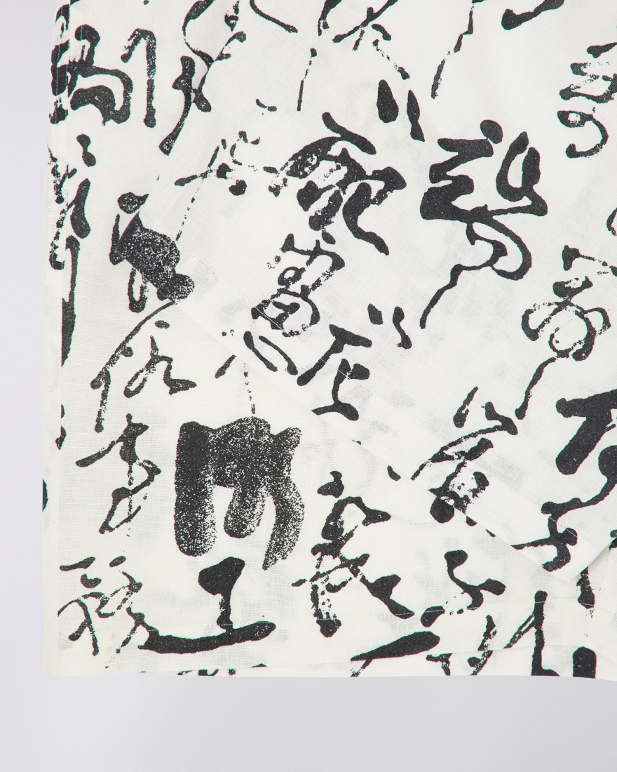 EDWIN Private Letter Short Black / White