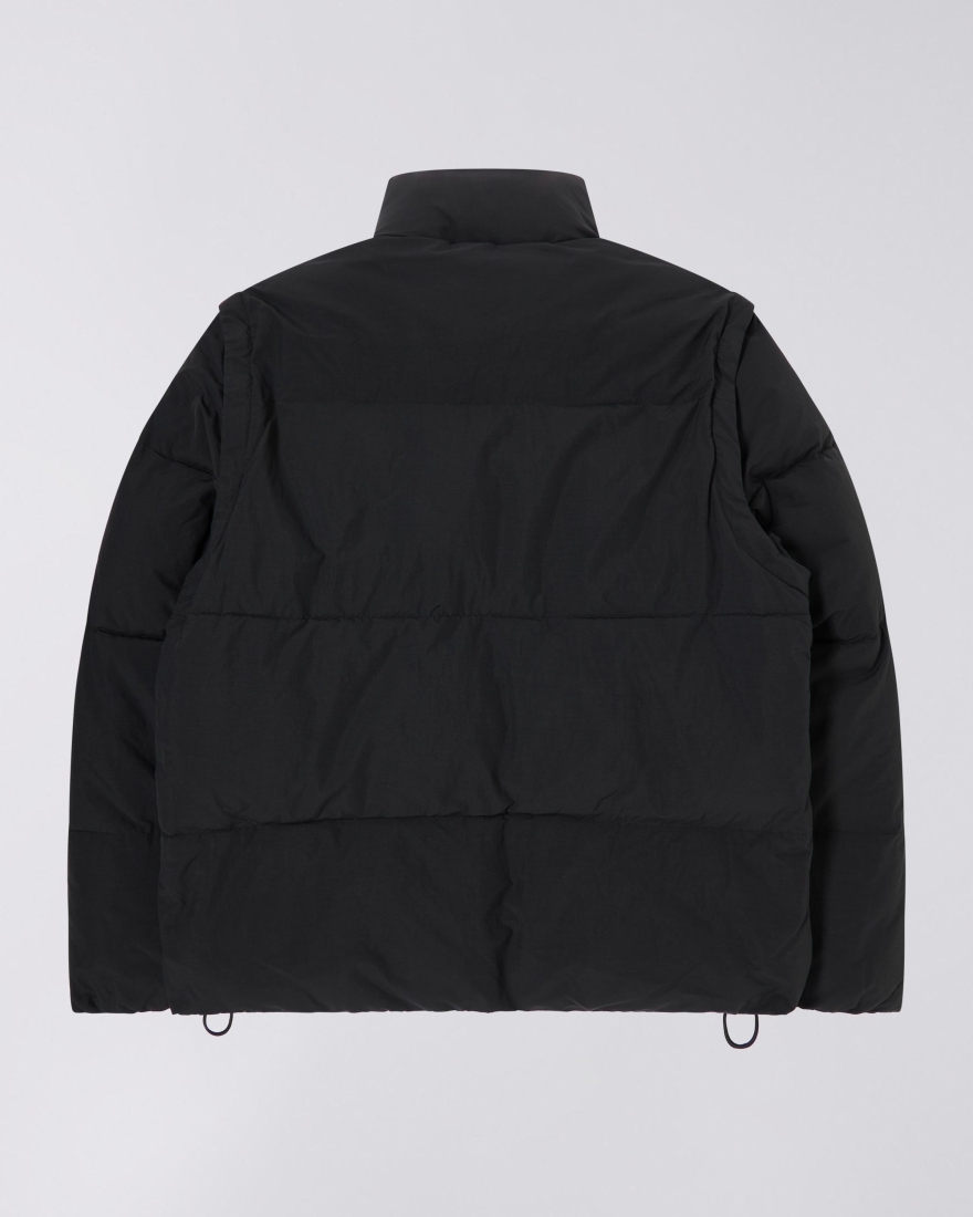 EDWIN Detachable Sleeves Puffer Black