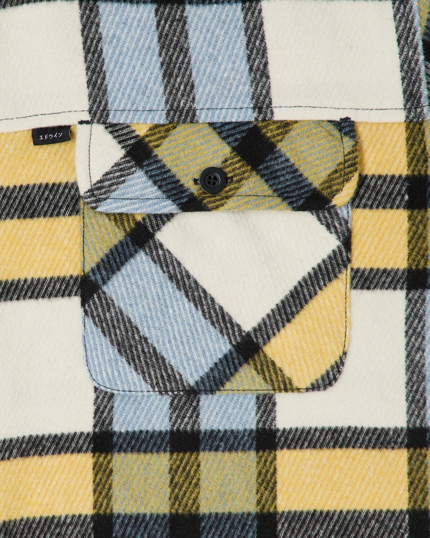 EDWIN Jowen Overshirt LS Yellow / Blue / Black