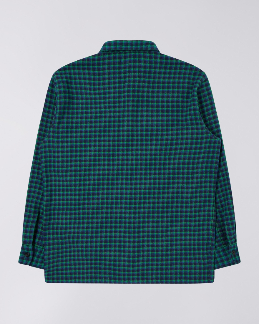 EDWIN Big Shirt LS Navy / Green