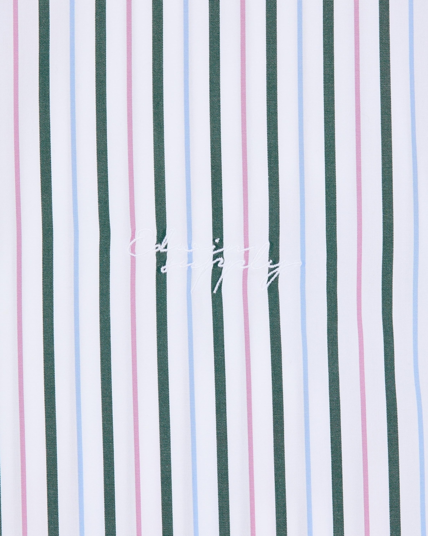 EDWIN Toledo Shirt SS White / Pink / Green