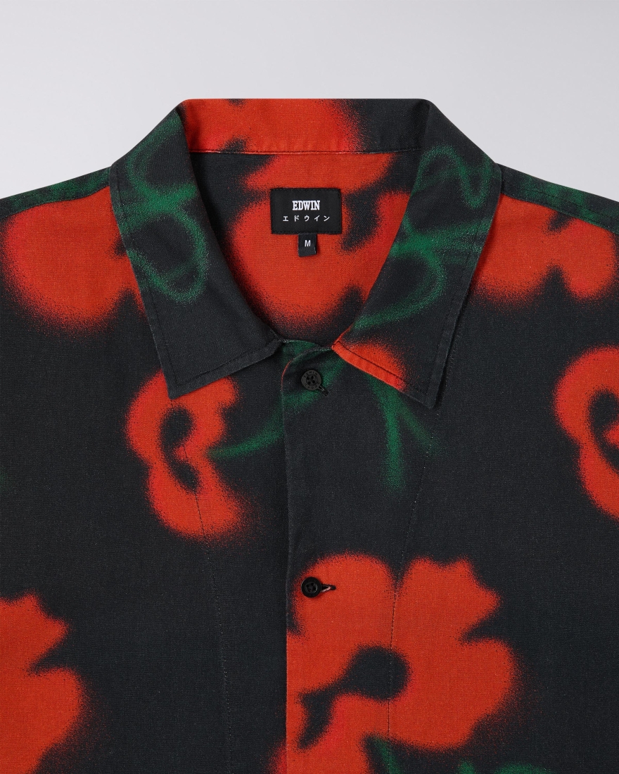 EDWIN Garden Society Shirt SS Red / Black