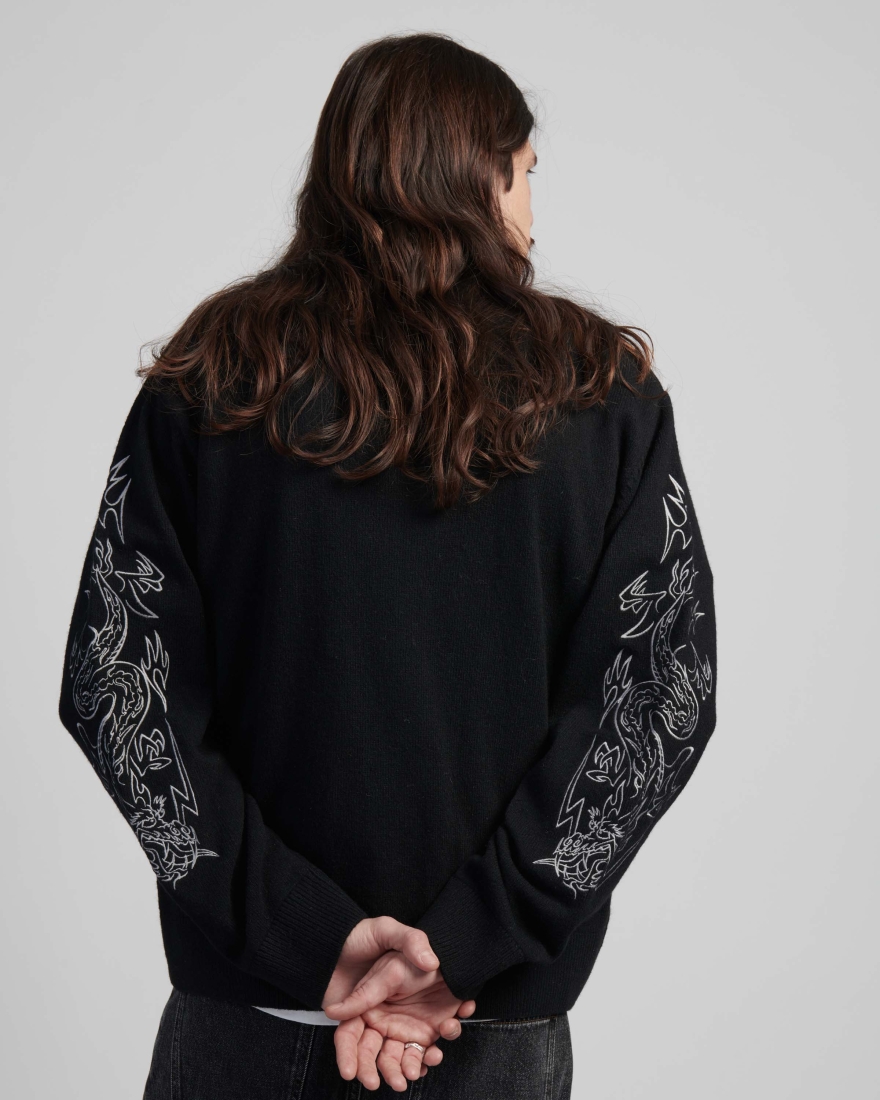 EDWIN Tatsu Cardigan Black