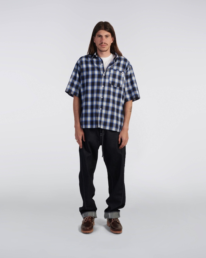 EDWIN Millbury Shirt SS Blue / Black