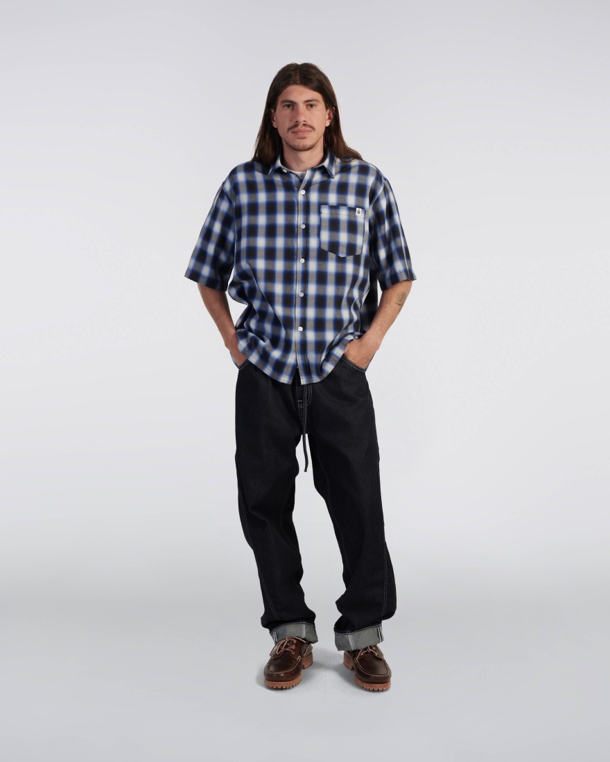 EDWIN Millbury Shirt SS Blue / Black
