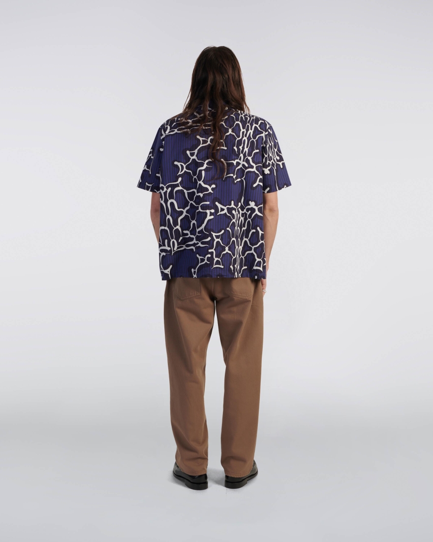 EDWIN Jax Polo Knit Blue / Light Grey