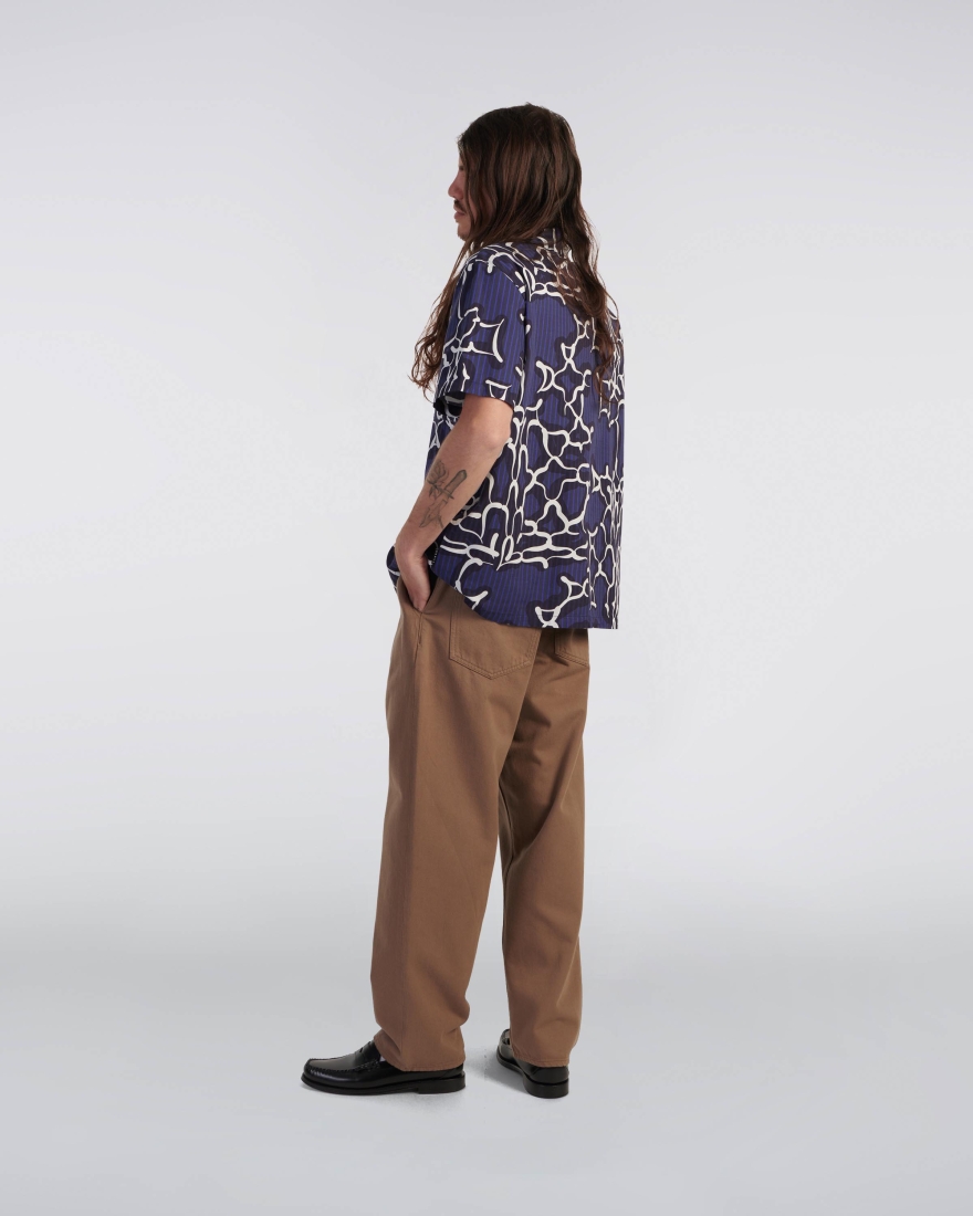 EDWIN Jax Polo Knit Blue / Light Grey