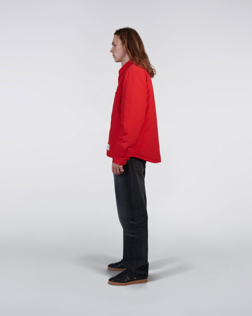 EDWIN Sphere Padded Overshirt LS Fiery Red