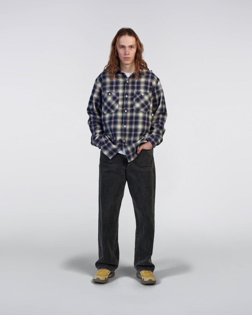 EDWIN Work Shirt LS Navy / Green