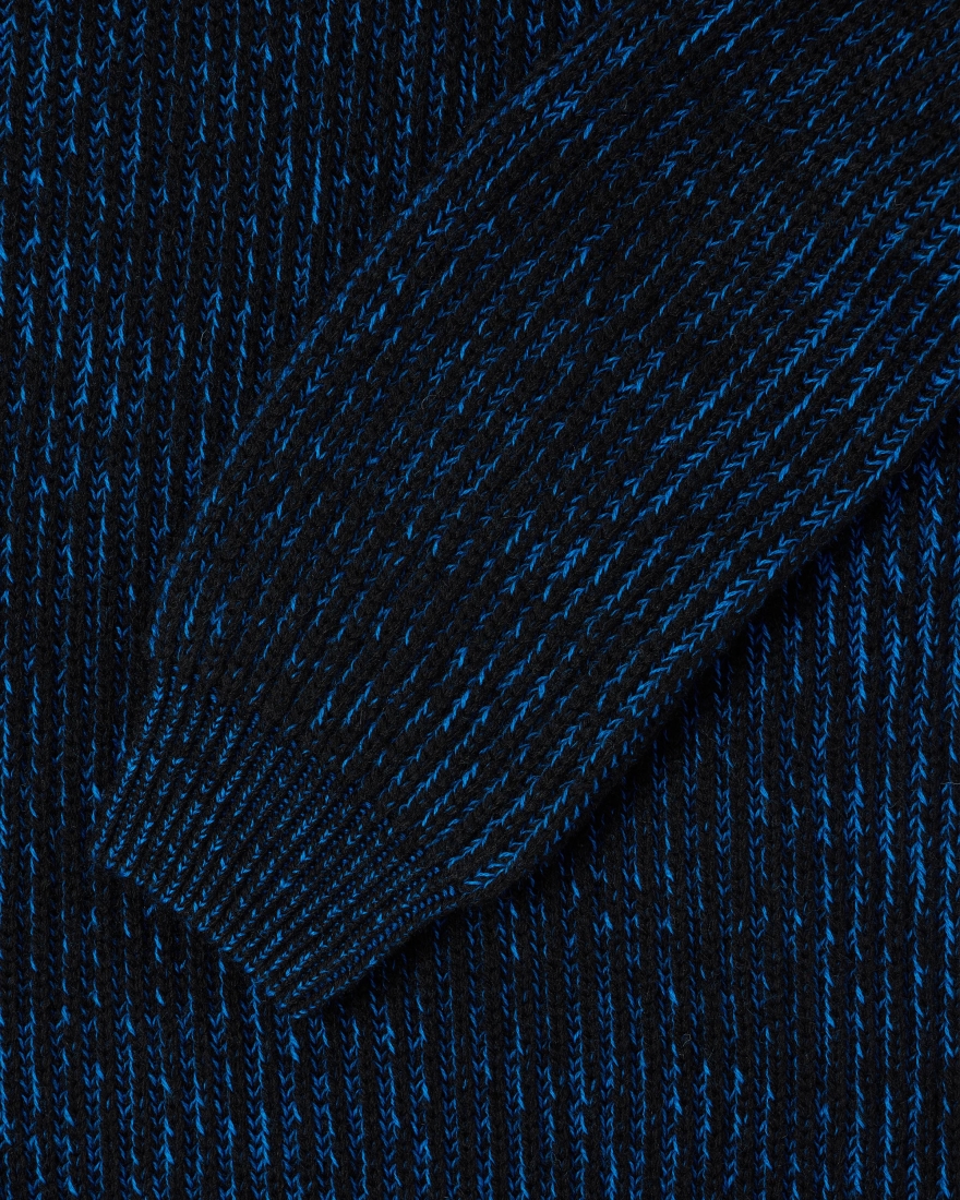 EDWIN Roni High Collar Sweater Black / Blue