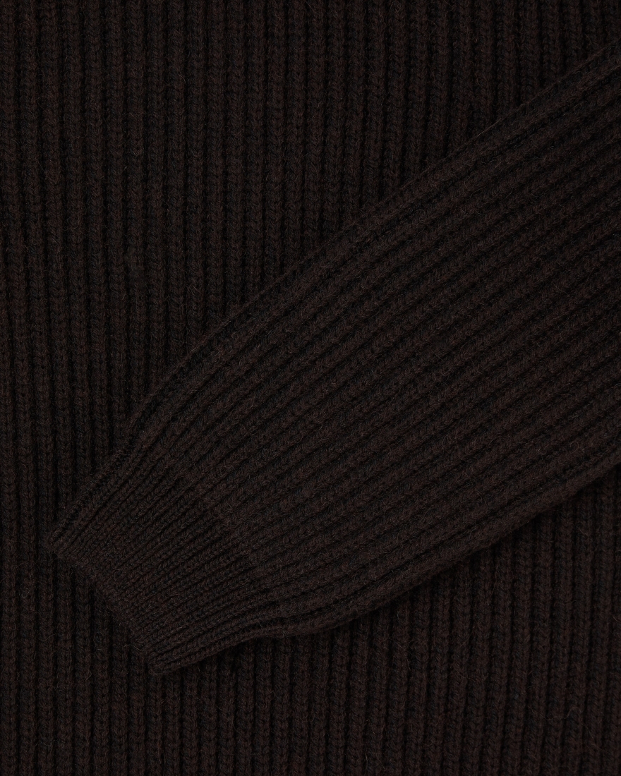 EDWIN Roni High Collar Sweater Dark Brown