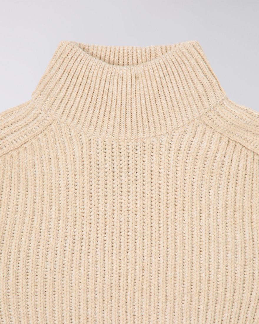 EDWIN Roni High Collar Sweater Beige