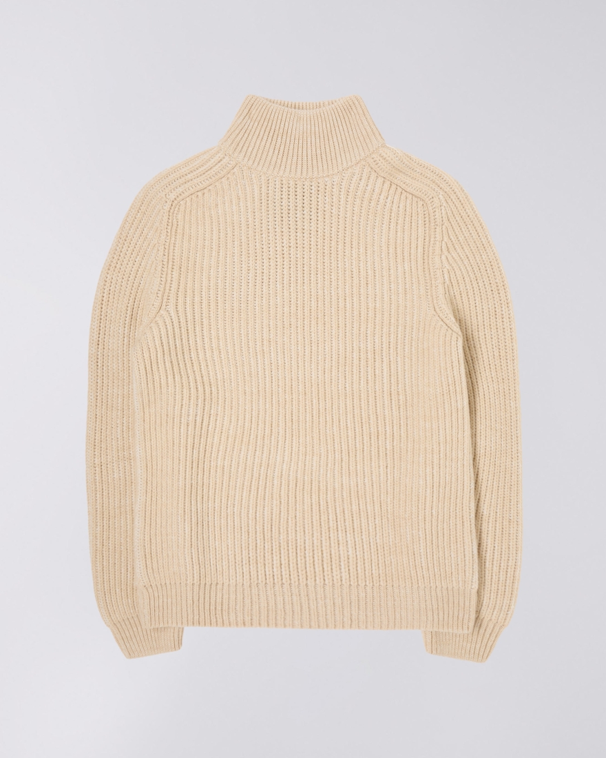 EDWIN Roni High Collar Sweater Beige