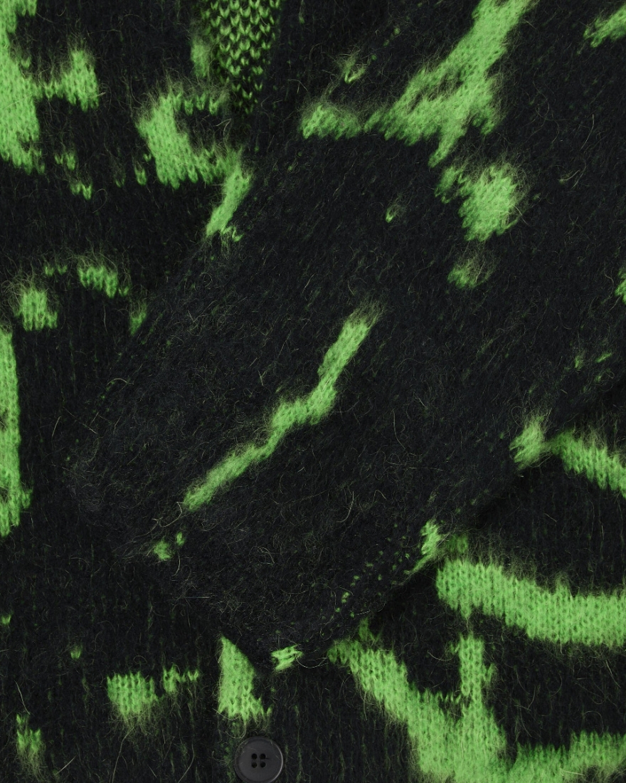 EDWIN Hiji Cardigan Black / Poison Green