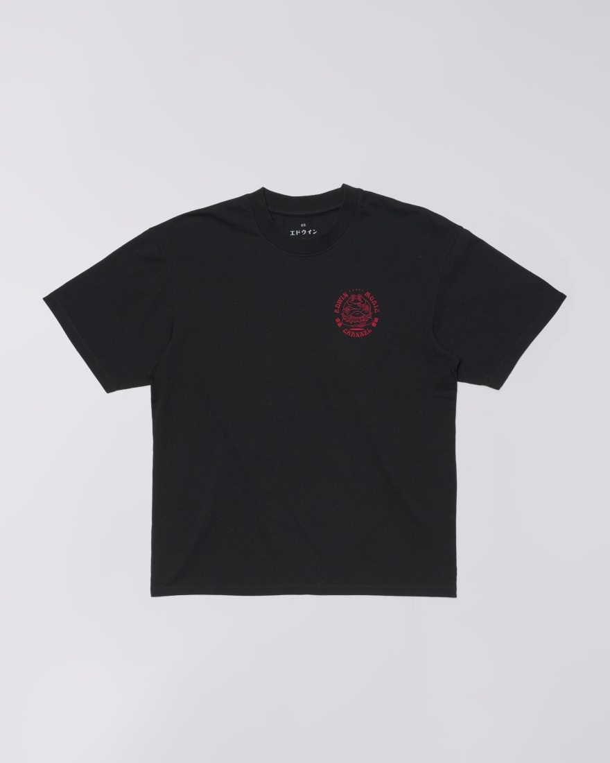 EDWIN Edwin Music Channel T-Shirt Black / Red