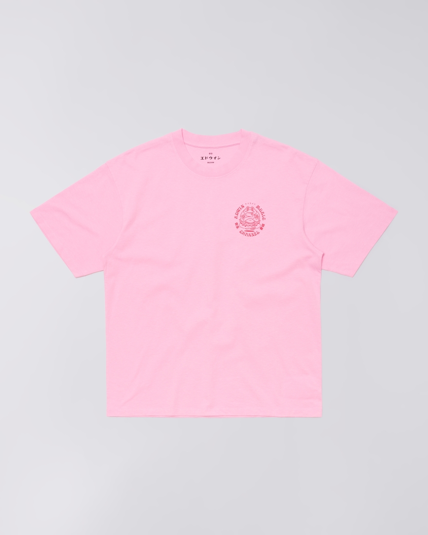EDWIN Edwin Music Channel T-Shirt Begonia Pink