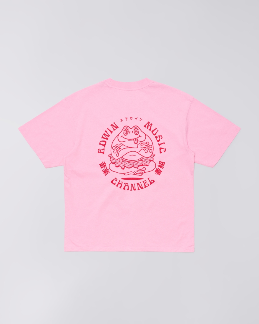 EDWIN Edwin Music Channel T-Shirt Begonia Pink