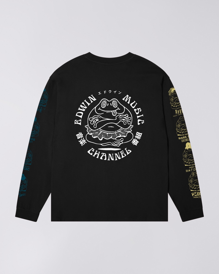 EDWIN Edwin Music Channel T-Shirt LS Black / Multicolor