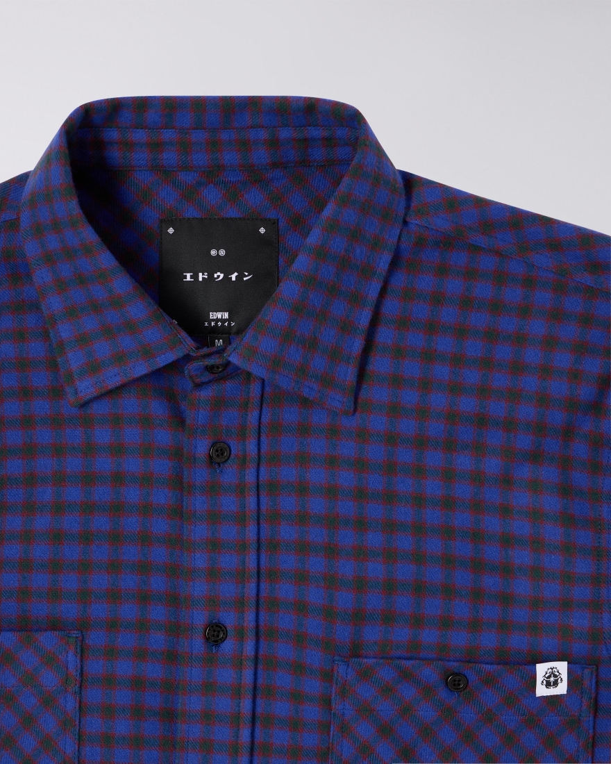 EDWIN Millenium Shirt LS Blue / Green / Red