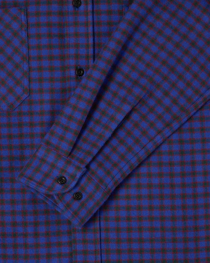 EDWIN Millenium Shirt LS Blue / Green / Red