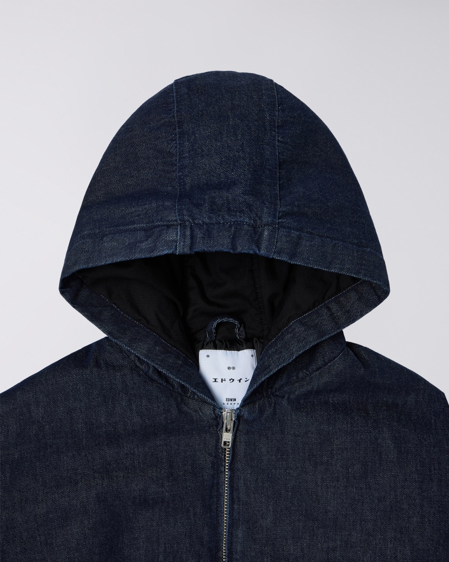 EDWIN Daimon Hooded Jacket Lined Blue