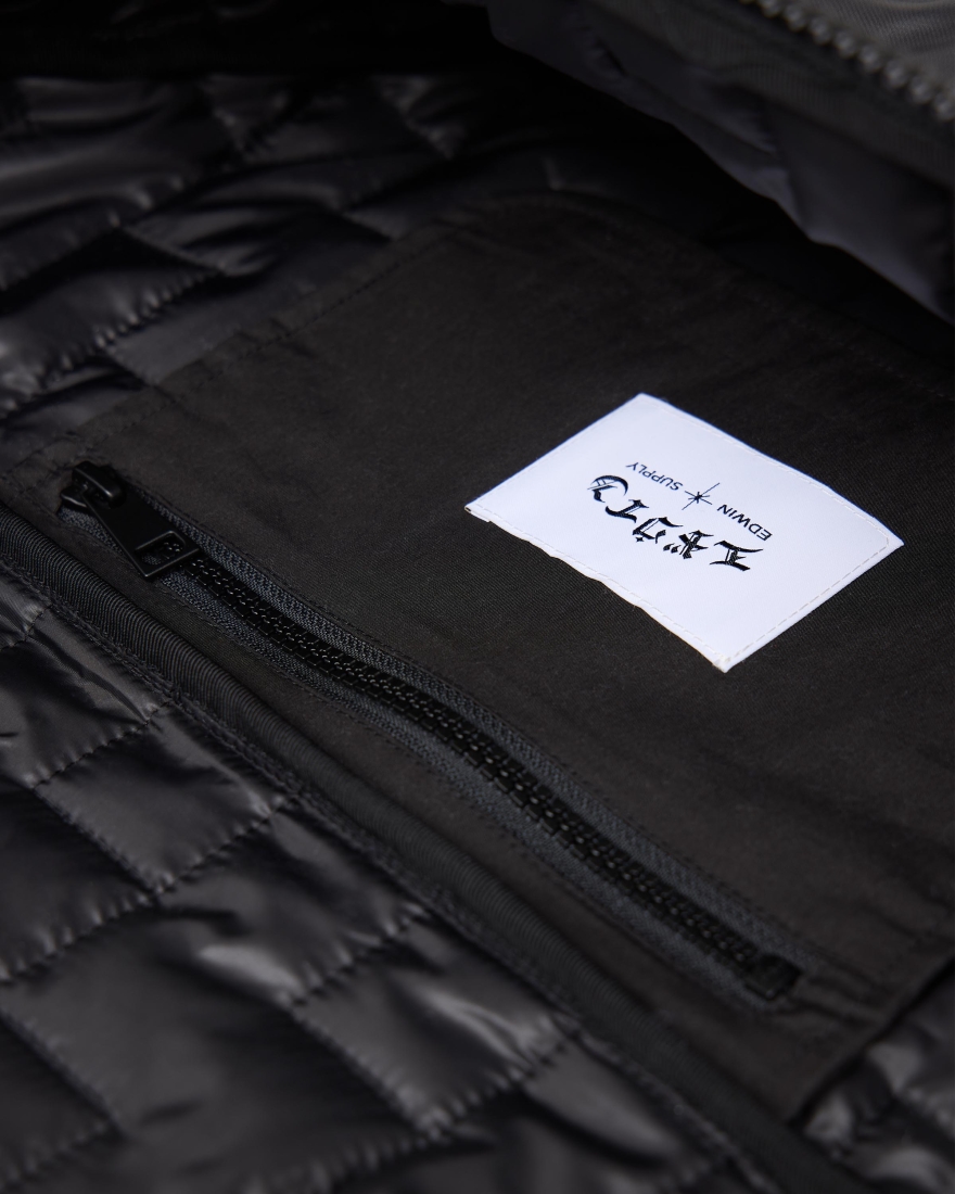 EDWIN Quilted Belt Bag Black