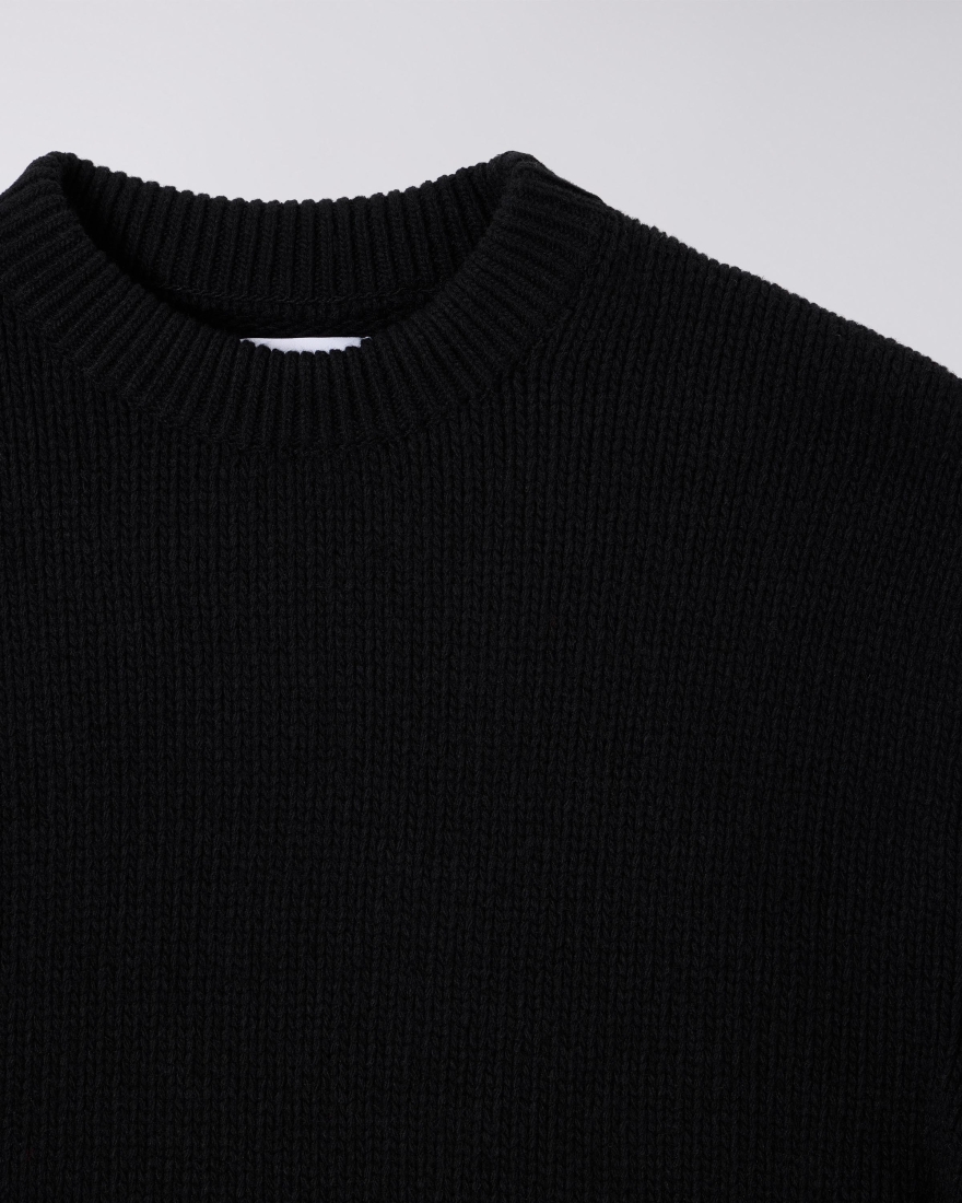 EDWIN Ellis Sweater Black / Baltic