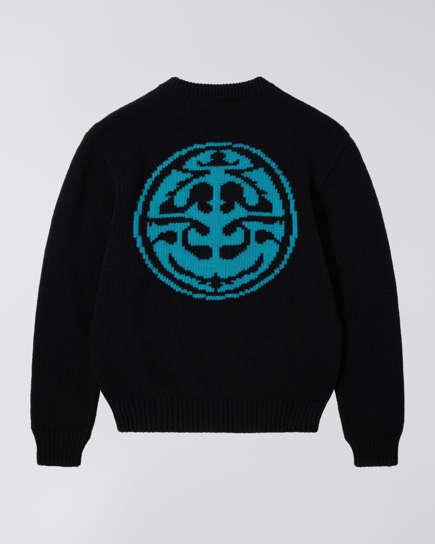 EDWIN Ellis Sweater Black / Baltic