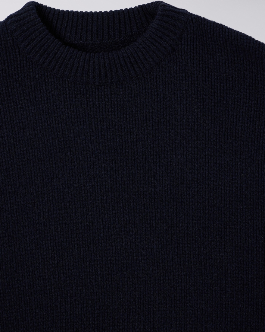 EDWIN Ellis Sweater Navy / Off white