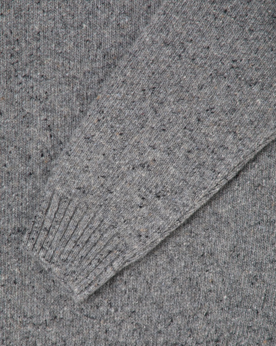 EDWIN Maru Half Zip Sweater Grey Marl