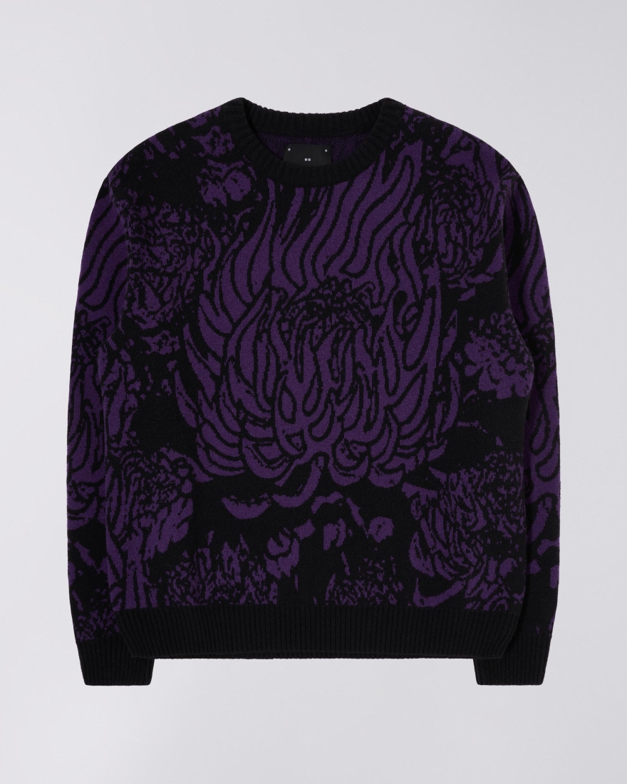 EDWIN Allover Sweater Black