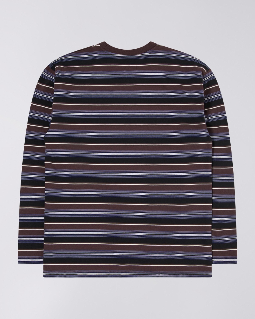 EDWIN Quarter T-Shirt LS Brown / Black