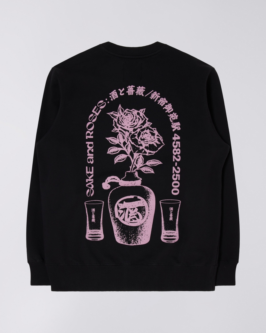 EDWIN Sake And Roses Sweat Black