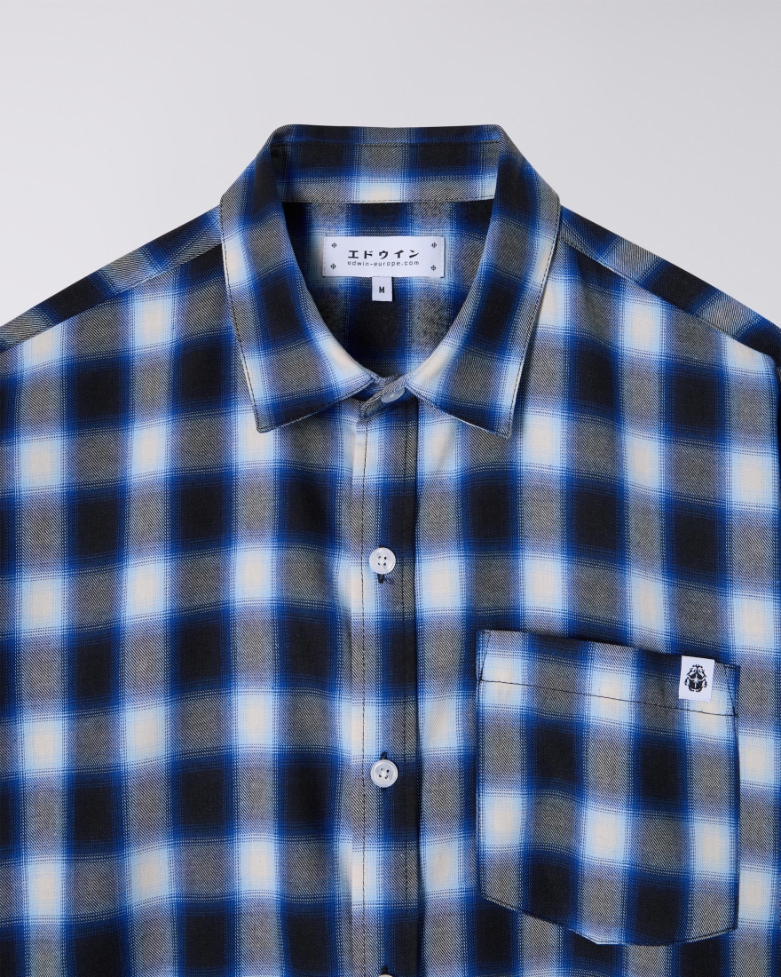EDWIN Millbury Shirt SS Blue / Black