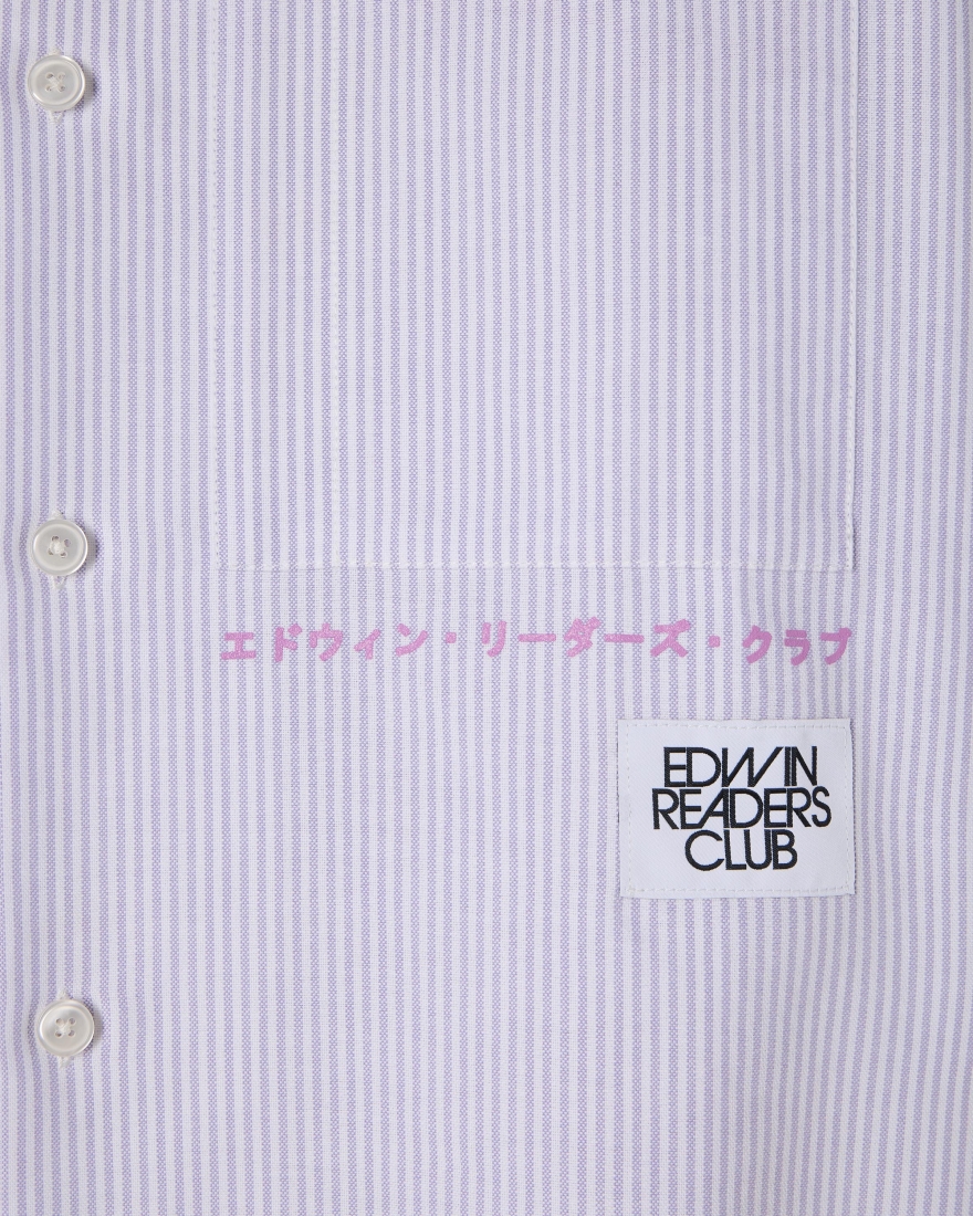 EDWIN Edwin Reader's Club Shirt SS Lila / White