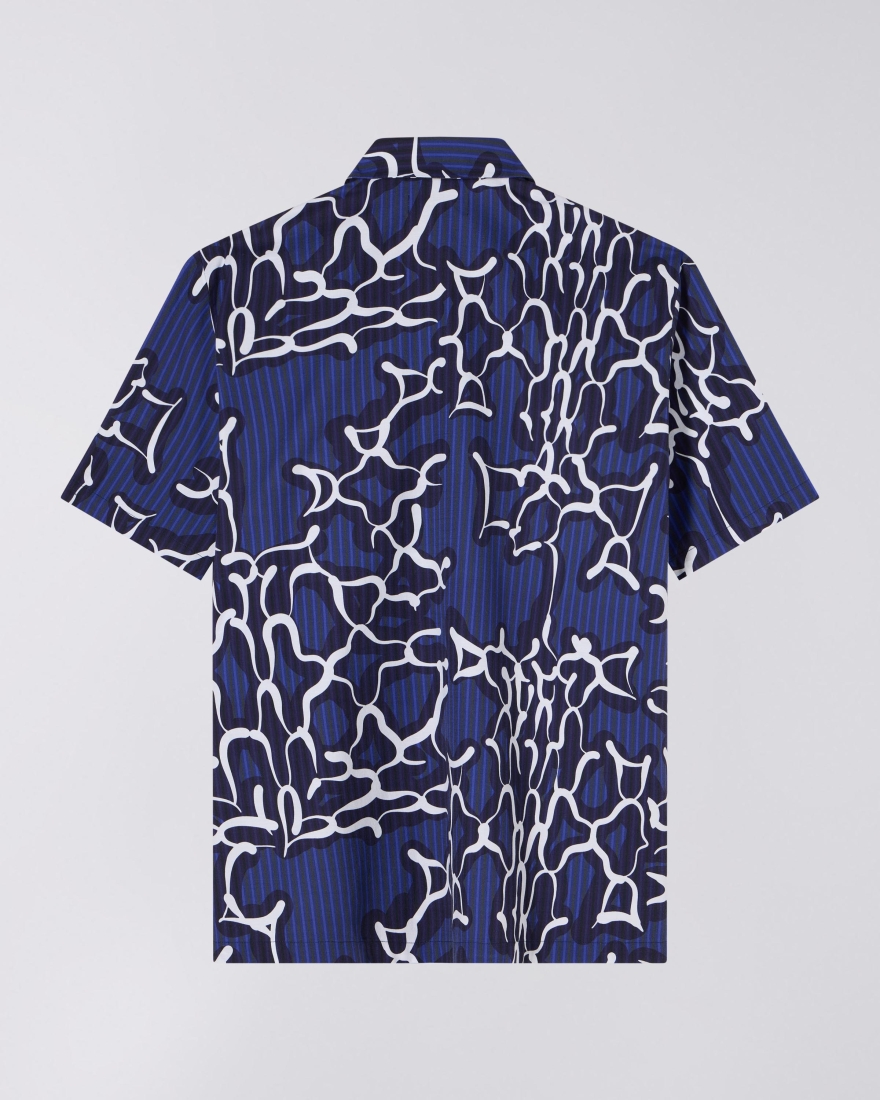 EDWIN Jax Polo Knit Blue / Light Grey