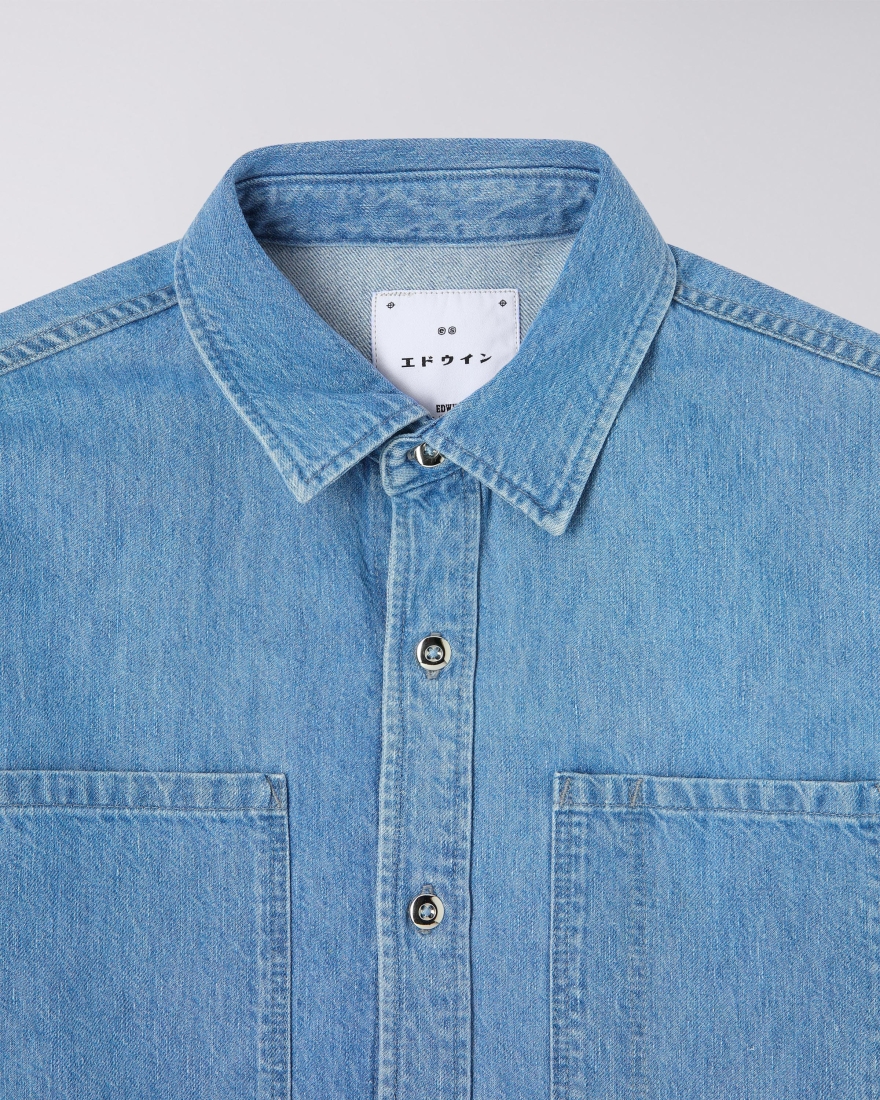 EDWIN Big-DNM Shirt LS Blue
