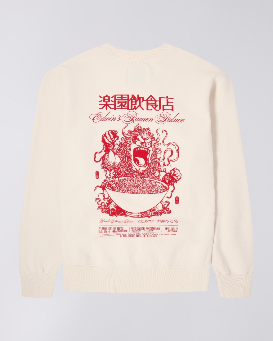 EDWIN Ramen Palace Sweat Whisper White