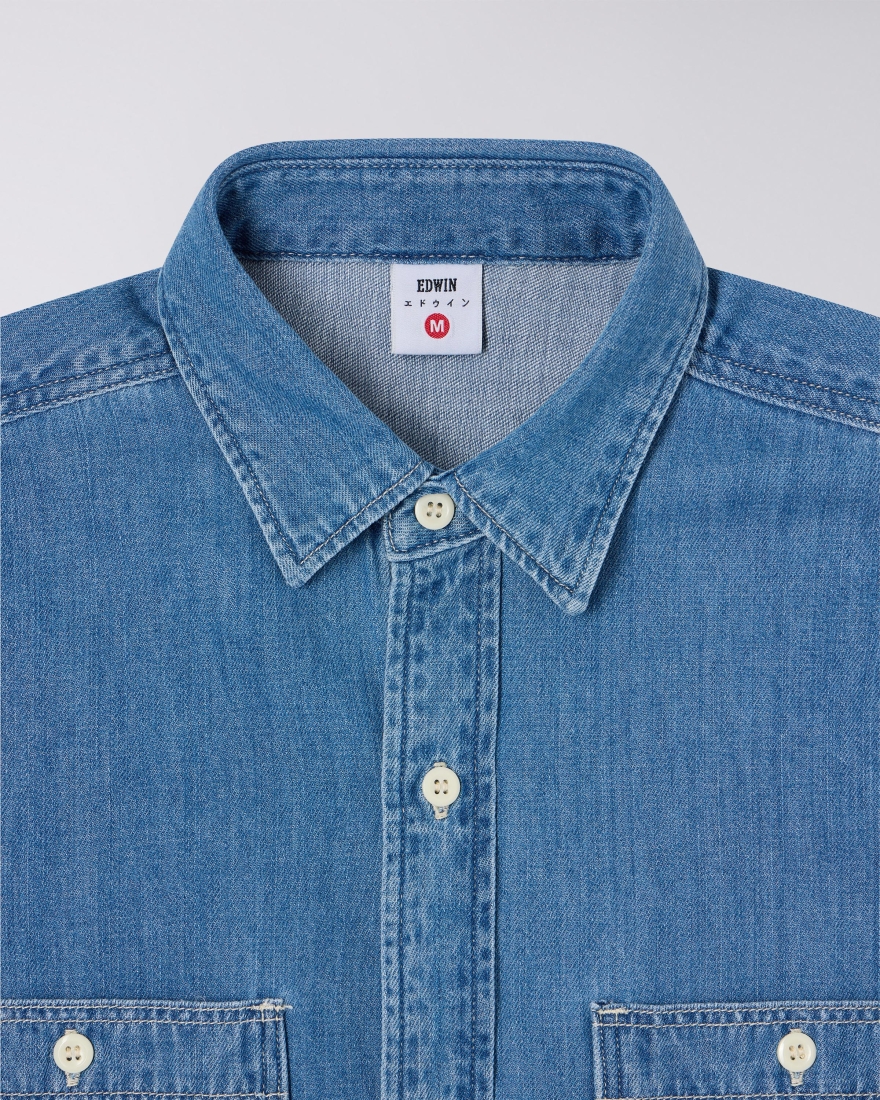 EDWIN Work Shirt Blue