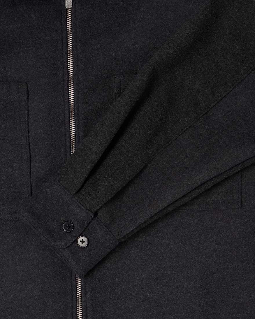 EDWIN Snug Overshirt LS Dark Grey Marl