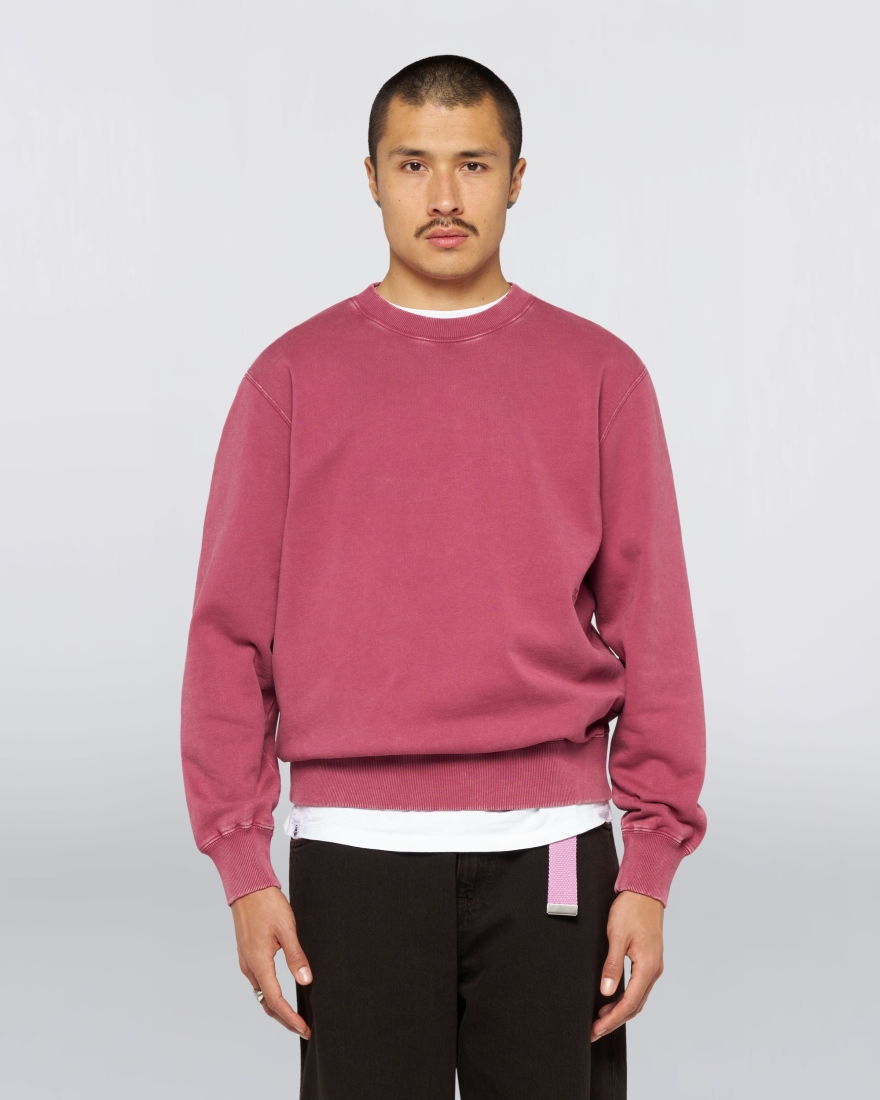 EDWIN Axiom Crew Sweat Red Plum
