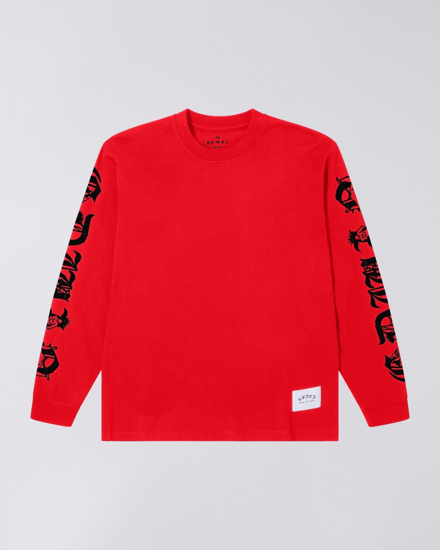 EDWIN Kinbaku-Bi III T-Shirt LS Fiery Red