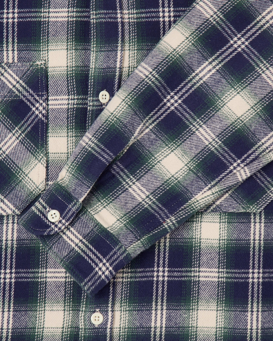 EDWIN Work Shirt LS Navy / Green