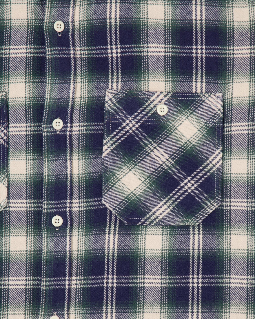 EDWIN Work Shirt LS Navy / Green