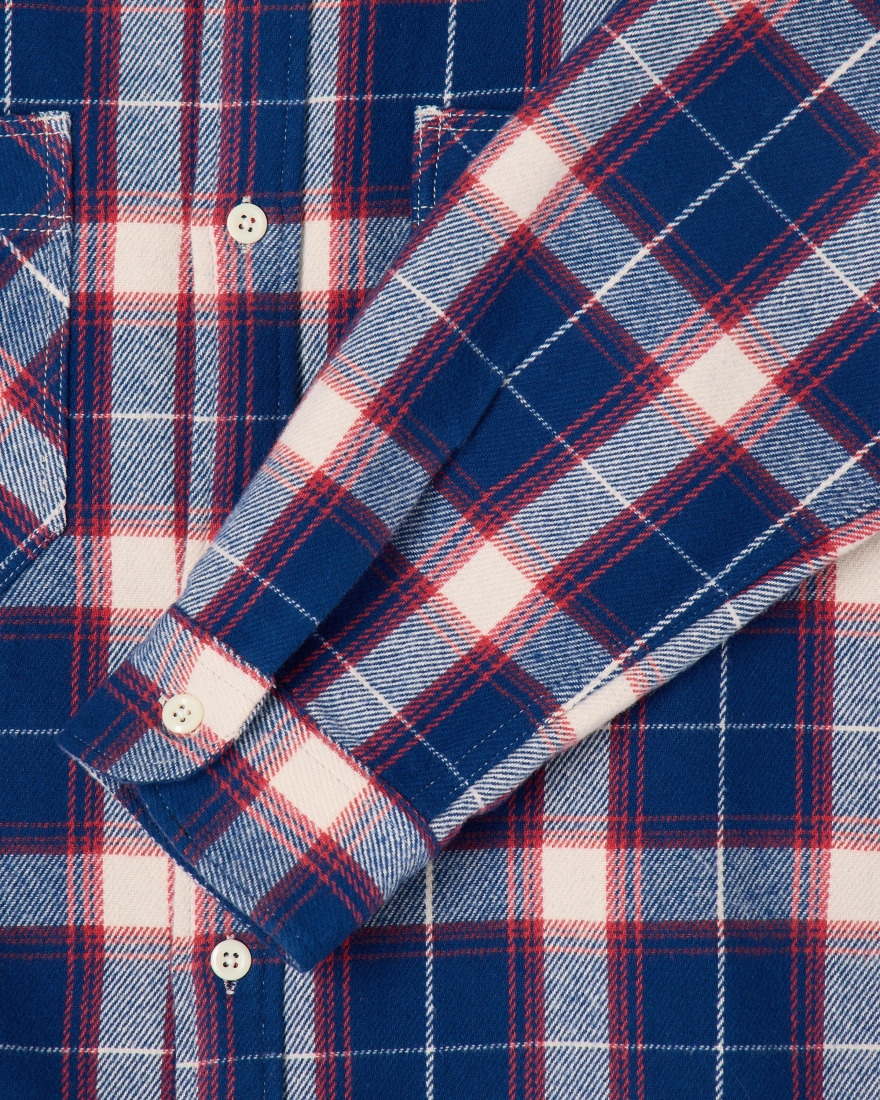 EDWIN Work Shirt LS Navy / Red